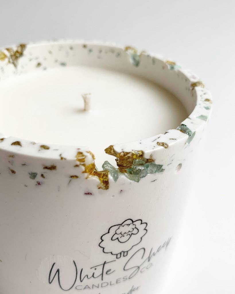 Lavender Crystal Collection Candle by White Sheep Candle Co.