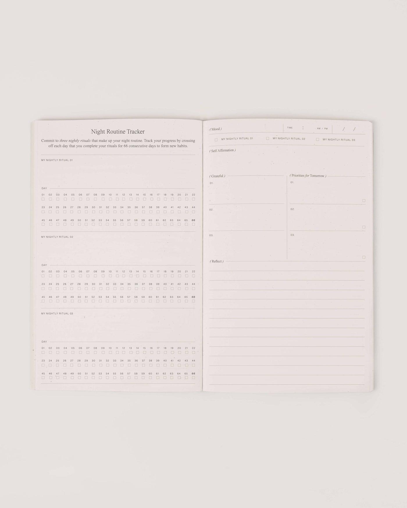 Night Routine Journal by Wilde House Paper