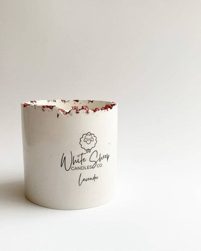 Lavender Crystal Collection Candle by White Sheep Candle Co.