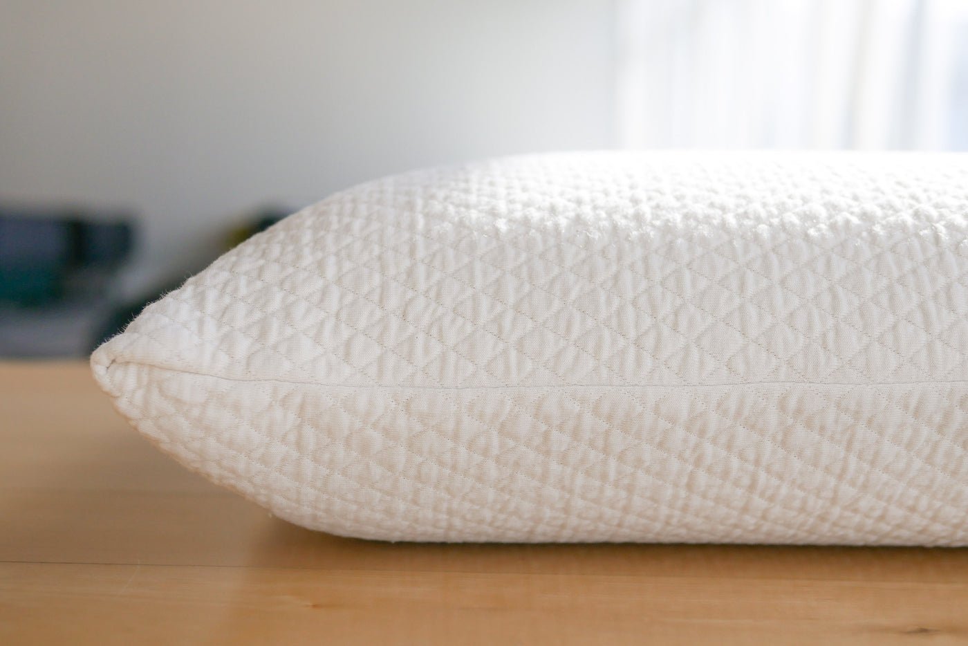 100% natural talalay latex pillow in organic cotton case
